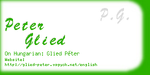 peter glied business card