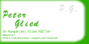 peter glied business card